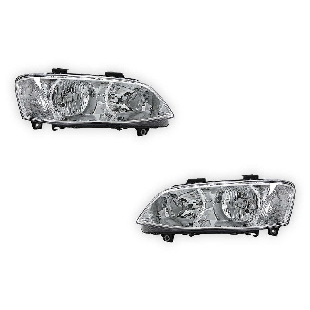 Holden Commodore VE Series 2 (2010 - 2013) Chrome OEM Style Headlights LH + RH