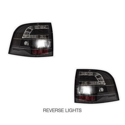 Holden Commodore VE UTE Series 1 & 2 (2007 - 2013) Black LED Tail Lights LH + RH