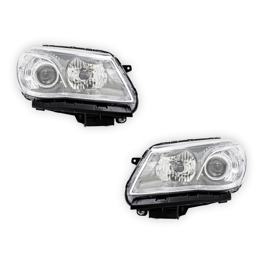 Holden Commodore VF (2013 - 2015) Evoke Type Chrome OEM Style Headlights LH + RH