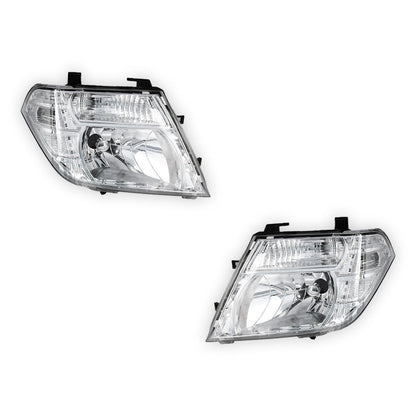 Nissan Navara D40 (2005 - 2015) Clear / Amber OEM Style Headlights LH + RH