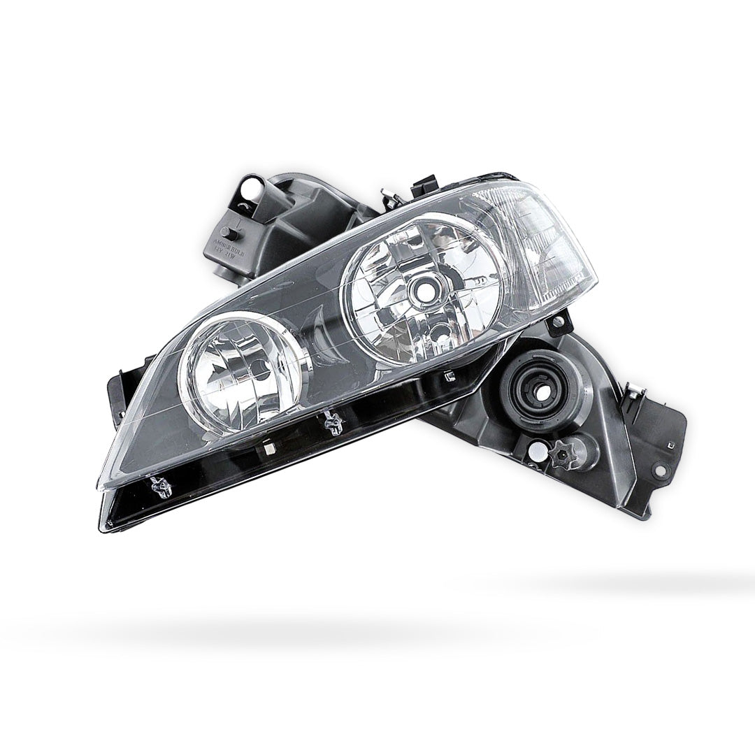 Ford Falcon / Fairmont BA BF (2002 - 2006) Chrome / Black OEM Style Headlights LH + RH