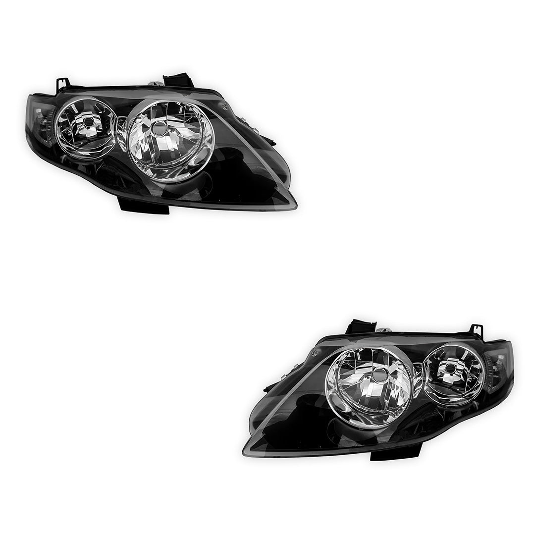 Ford Falcon FG Series 1 & 2 (2008 - 2014) Black OEM Style Headlights LH + RH