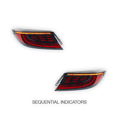 Subaru BRZ 2nd Gen. (2022 - 2024) Sequential Red Full LED Tail Lights LH + RH