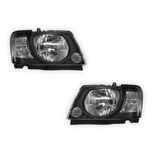 Nissan Patrol GU Y61 Wagon (2004 - 2016) Black OEM Style Headlights LH + RH