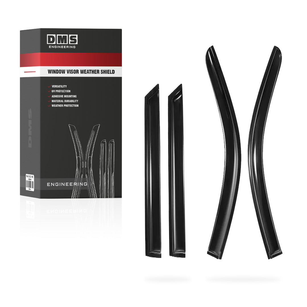 Ford Ranger XL, XLT, Wildtrak, Raptor PX (MK1, MK2, MK3) Dual Cab Window Visor Weather Shields (2011-2022))