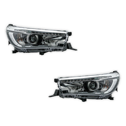 Toyota Hilux N80 (2015 - 2020) Sequential Projector OEM Style Headlights LH + RH