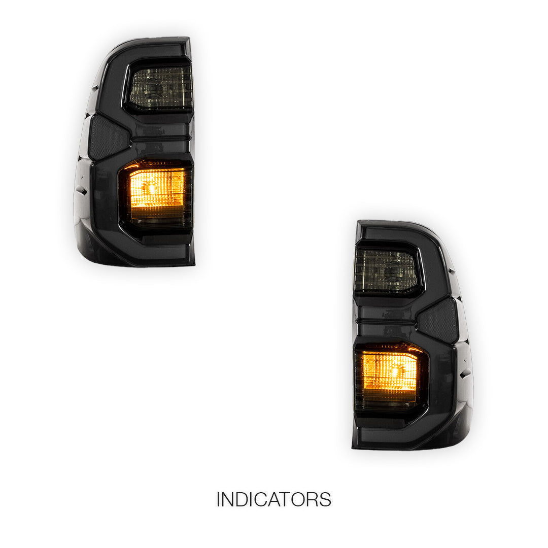 Toyota Hilux SR5 N80 GUN125 / GUN126R (2015 - 2024) Smoked Tail Lights LH + RH