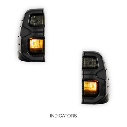 Toyota Hilux SR5 N80 GUN125 / GUN126R (2015 - 2024) Smoked Tail Lights LH + RH