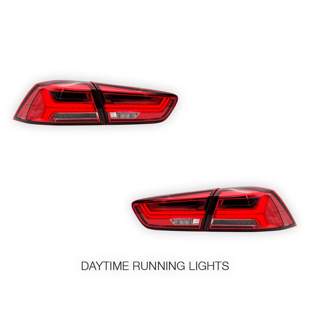 Mitsubishi Lancer Evo X / CJ / CF (2008 - 2017) Sequential Red LED Tail Lights LH + RH