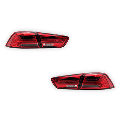 Mitsubishi Lancer Evo X / CJ / CF (2008 - 2017) Sequential Red LED Tail Lights LH + RH