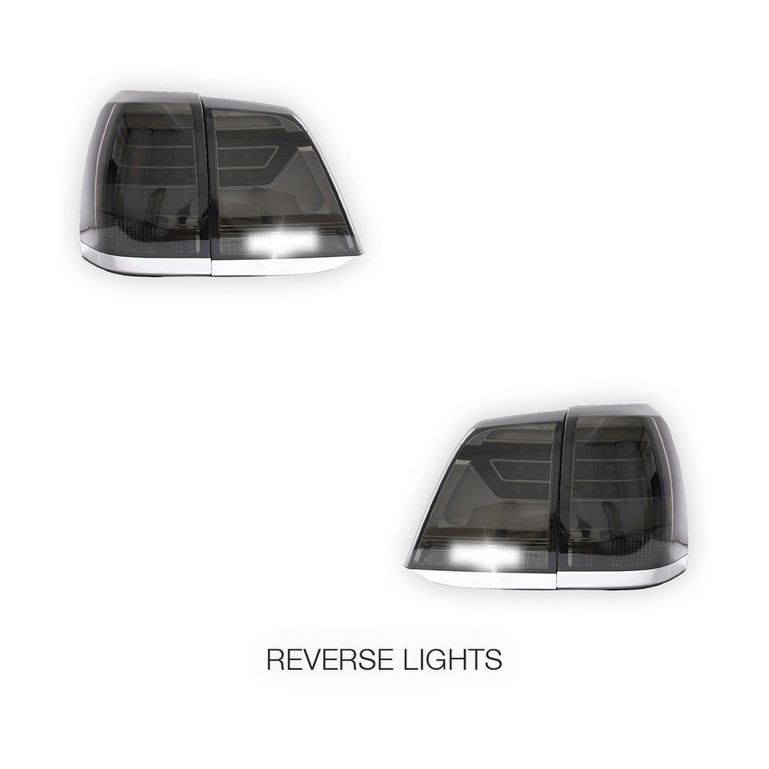 Toyota LandCruiser 200 Series (2008 - 2015) Smoked LED Tail Lights LH + RH
