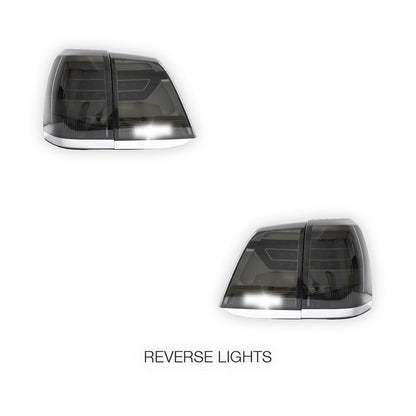 Toyota LandCruiser 200 Series (2008 - 2015) Smoked LED Tail Lights LH + RH