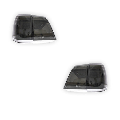 Toyota LandCruiser 200 Series (2008 - 2015) Smoked LED Tail Lights LH + RH