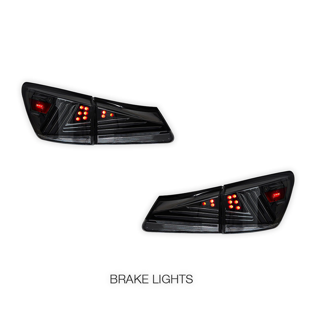Lexus IS350 GSE21 (2006 - 2012) Sequential Smoked Full LED Tail Lights LH + RH