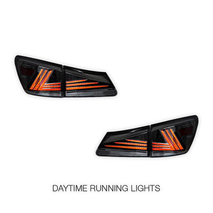 Lexus IS350 GSE21 (2006 - 2012) Sequential Smoked Full LED Tail Lights LH + RH