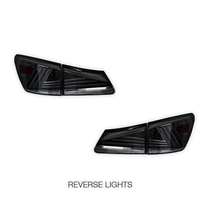 Lexus IS250 GSE20 (2006 - 2012) Sequential Smoked Full LED Tail Lights LH + RH