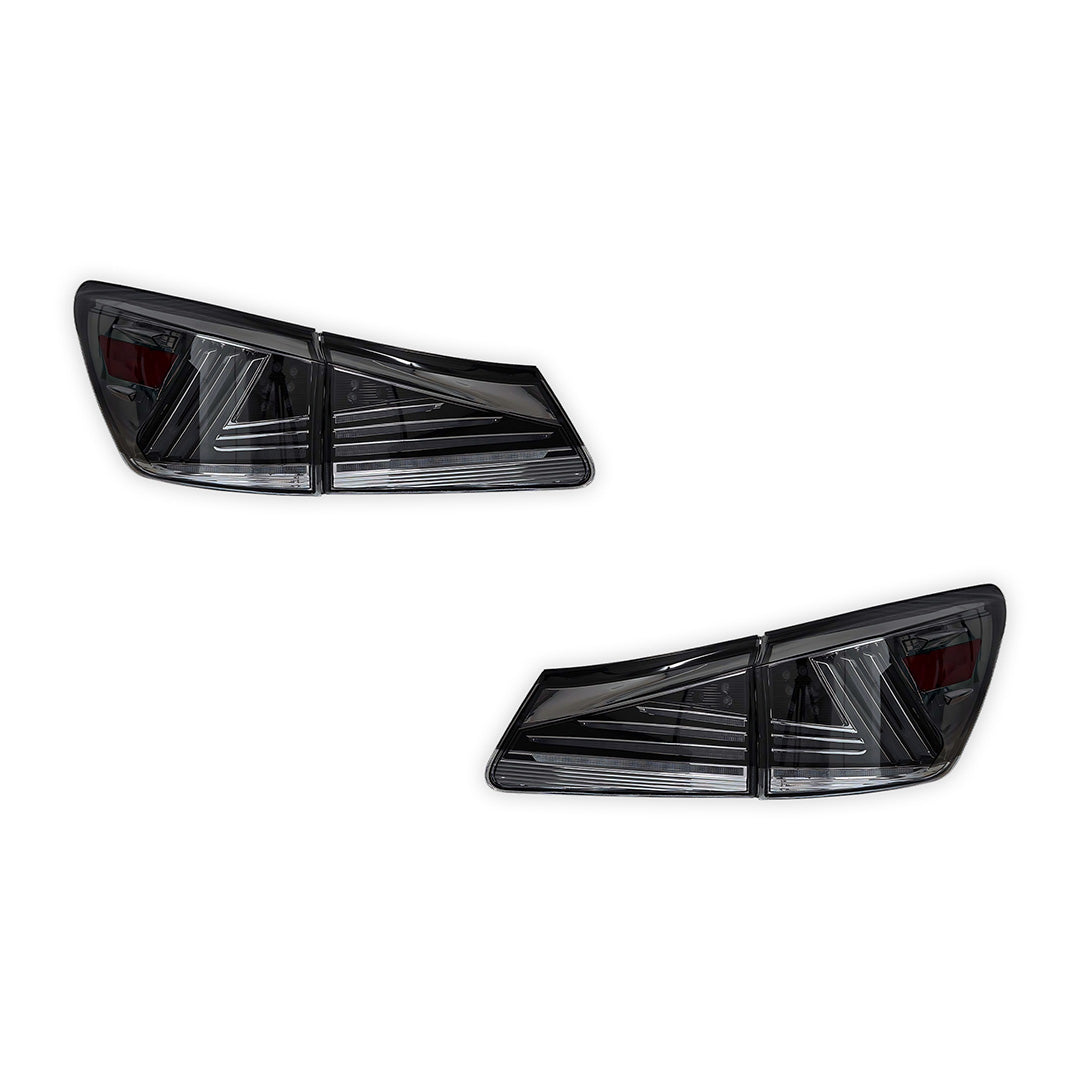 Lexus IS250 GSE20 (2006 - 2012) Sequential Smoked Full LED Tail Lights LH + RH
