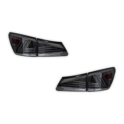 Lexus IS250 GSE20 (2006 - 2012) Sequential Smoked Full LED Tail Lights LH + RH