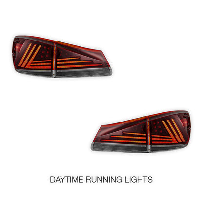 Lexus IS-F USE20 (2008 - 2012) Sequential Red Full LED Tail Lights LH + RH