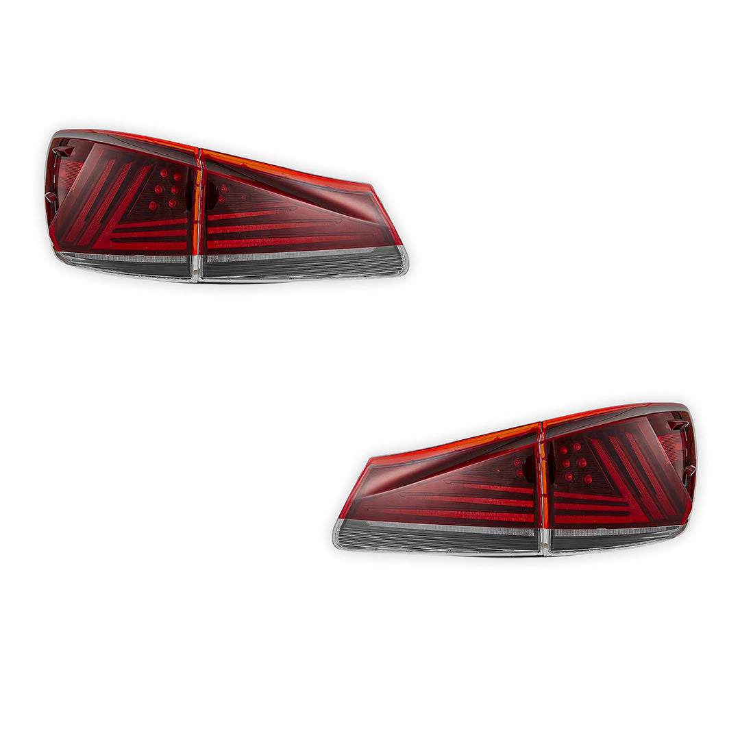 Lexus IS-F USE20 (2008 - 2012) Sequential Red Full LED Tail Lights LH + RH