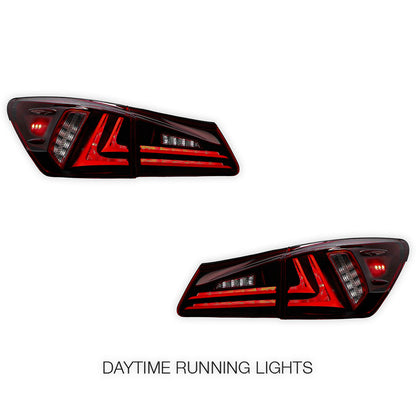 Lexus IS-F USE20 (2008 - 2015) Sequential Red Full LED Tail Lights LH + RH