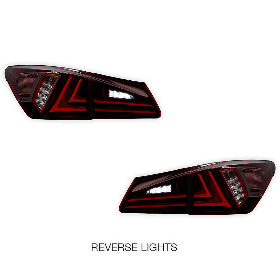 Lexus IS350 GSE21 / GSE31 (2006 - 2013) Sequential Red Full LED Tail Lights LH + RH