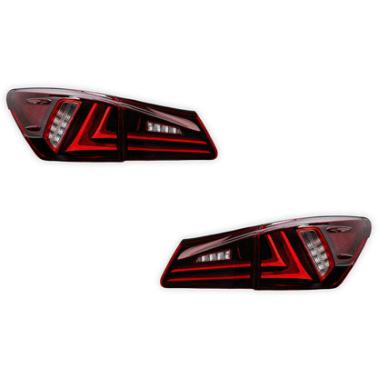 Lexus IS-F USE20 (2008 - 2015) Sequential Red Full LED Tail Lights LH + RH
