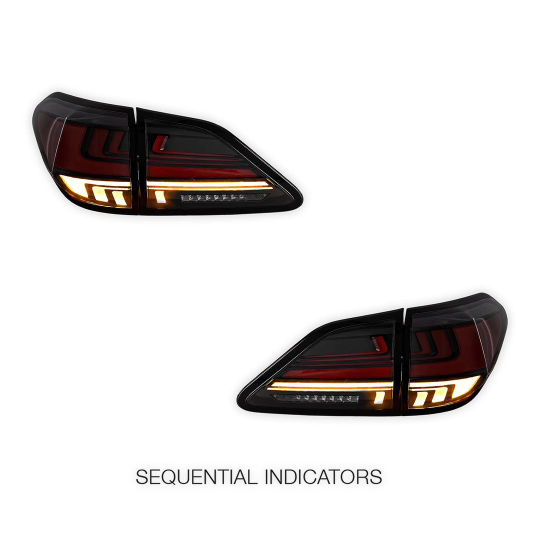 Lexus RX350 GGL15 (2012 - 2014) Sequential Red Smoked LED Tail Lights LH + RH