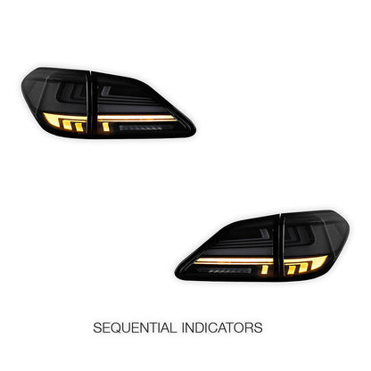 Lexus RX400h MHU38 (2008) Sequential Black Smoked LED Tail Lights LH + RH