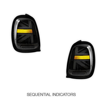Mini Cooper F55 / F56 / F57 (2014 - 2018) Sequential Smoked Black LED Tail Lights LH + RH