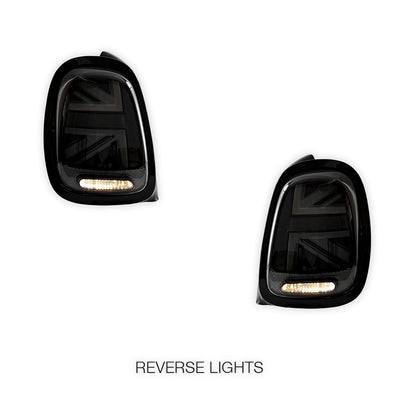Mini Cooper F55 / F56 / F57 (2014 - 2018) Sequential Smoked Black LED Tail Lights LH + RH