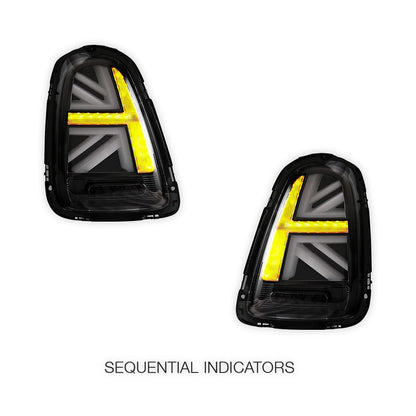 Mini Cooper R56 / R57 / R58 / R59 (2007 - 2015) Sequential Clear Smoked LED Tail Lights LH + RH