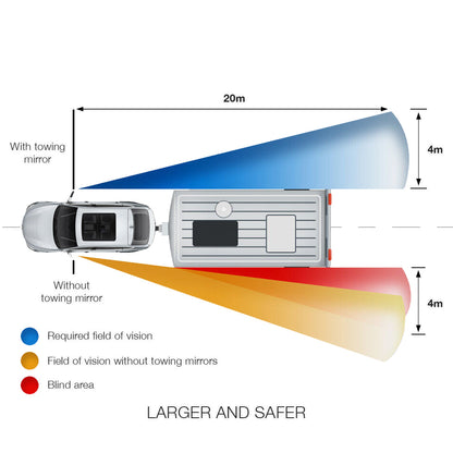 Nissan Navara D40 (2005 - 2015) Extendable Towing Side Mirrors