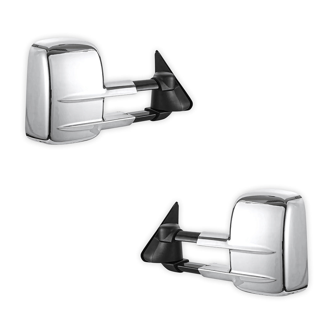 Nissan Patrol GU / Y61 / TY61 (1997 - 2016) Chrome Extendable Towing Side Mirrors