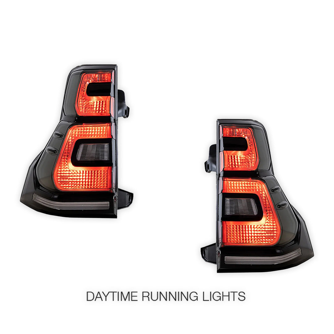 Toyota Prado 150 Series All Models (2010 - 2017) Sequential Smoked LED Tail Lights LH + RH