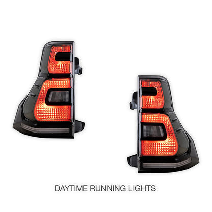 Toyota Prado 150 Series All Models (2010 - 2017) Sequential Smoked LED Tail Lights LH + RH