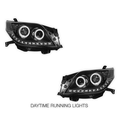 Toyota LandCruiser Prado 150 Series (2009 - 2013) Halo Angel Eyes Headlights LH + RH