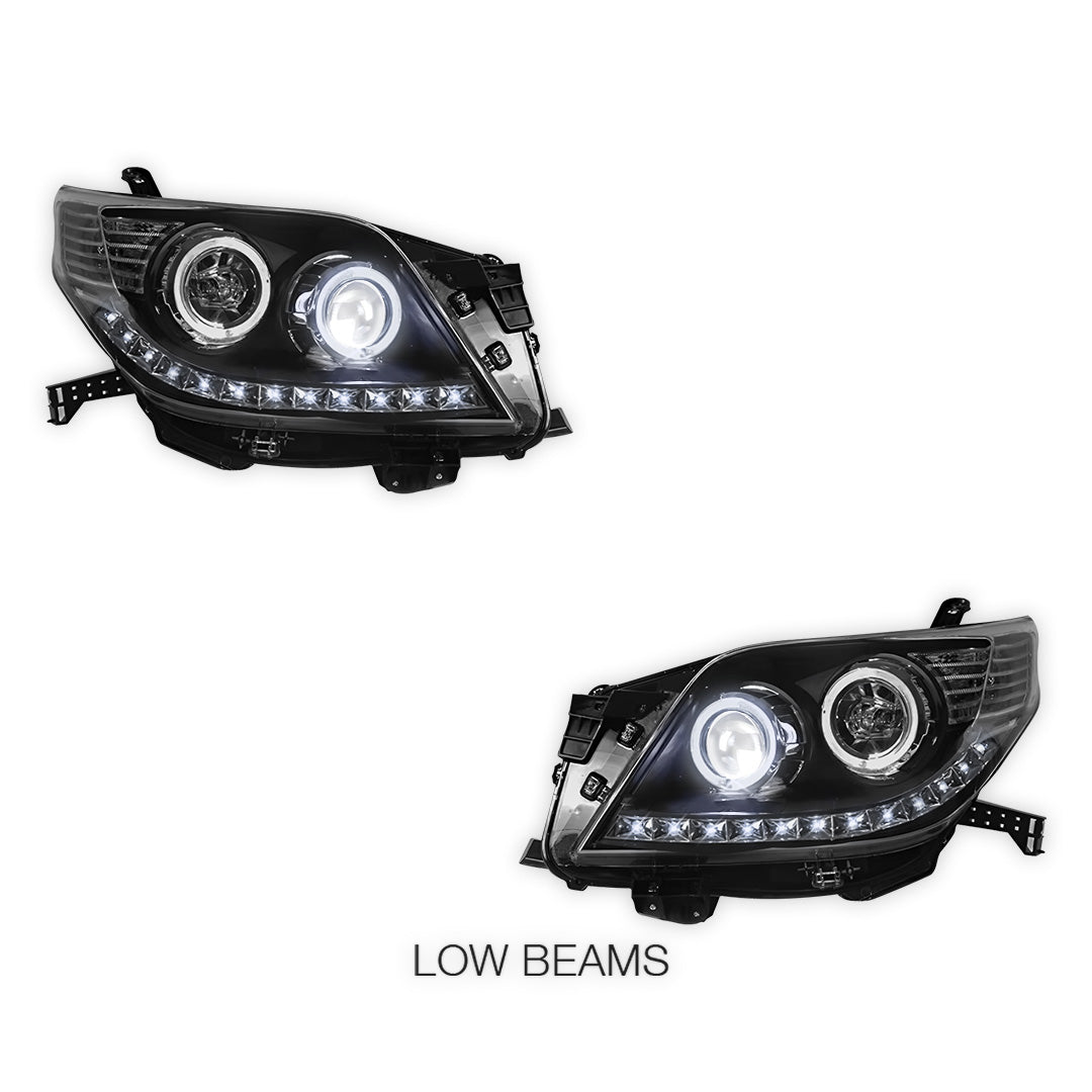 Toyota LandCruiser Prado 150 Series (2009 - 2013) Halo Angel Eyes Headlights LH + RH