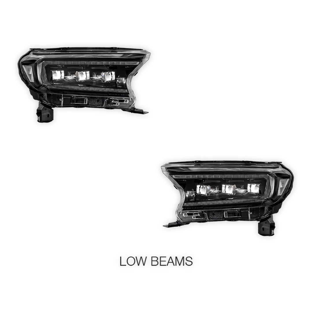 Ford Ranger PX MK2 / MK3 (2016 - 2021) Projector LED Headlights LH + RH