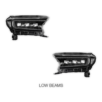 Ford Ranger PX MK2 / MK3 (2016 - 2021) Projector LED Headlights LH + RH