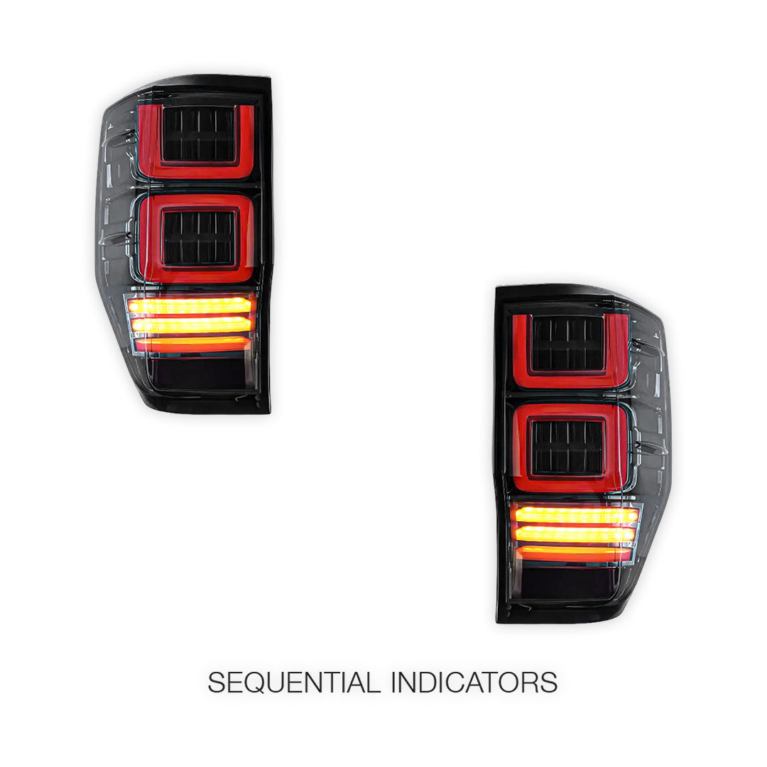 Ford Ranger PX MK1 / MK2 / MK3 (2012 - 2022) Sequential Smoked LED Tail Lights LH + RH