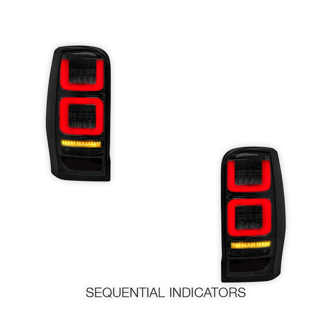 Mitsubishi Triton MR (2019 - 2022) Sequential Smoked Full LED Tail Lights LH + RH